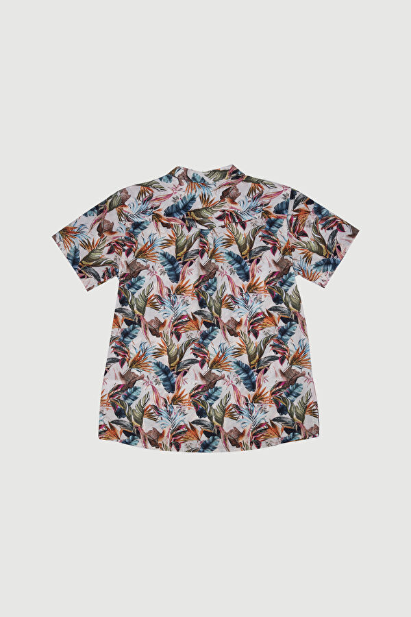 Ecru Design Filled Mandarin collar Shirt 8