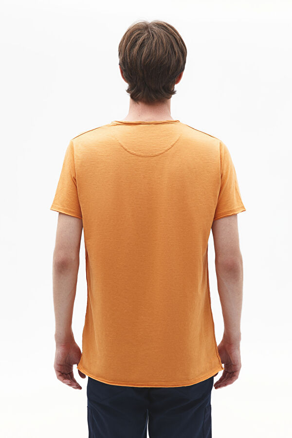 Turuncu Bisiklet Yaka T-Shirt 2