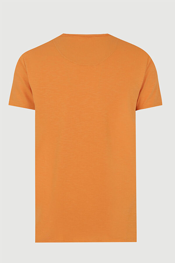Turuncu Bisiklet Yaka T-Shirt 4