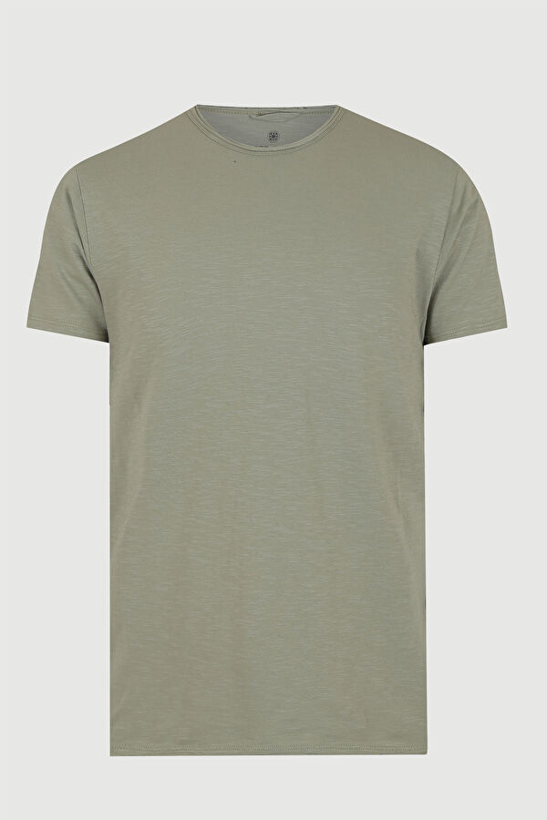 Yeşil Bisiklet Yaka T-Shirt
