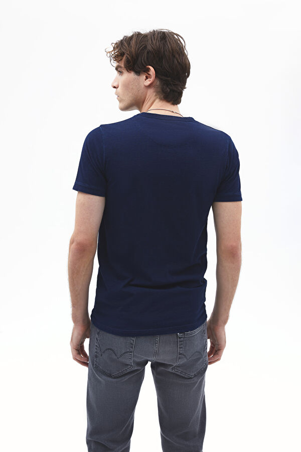 Lacivert V Yaka T-Shirt 2