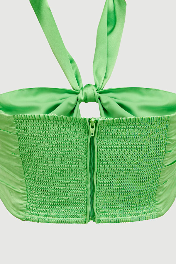 Light Green Strappy Women's Blouse 4