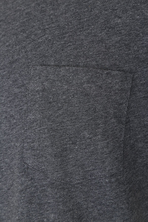 Koyu Gri Bisiklet Yaka T-Shirt 3