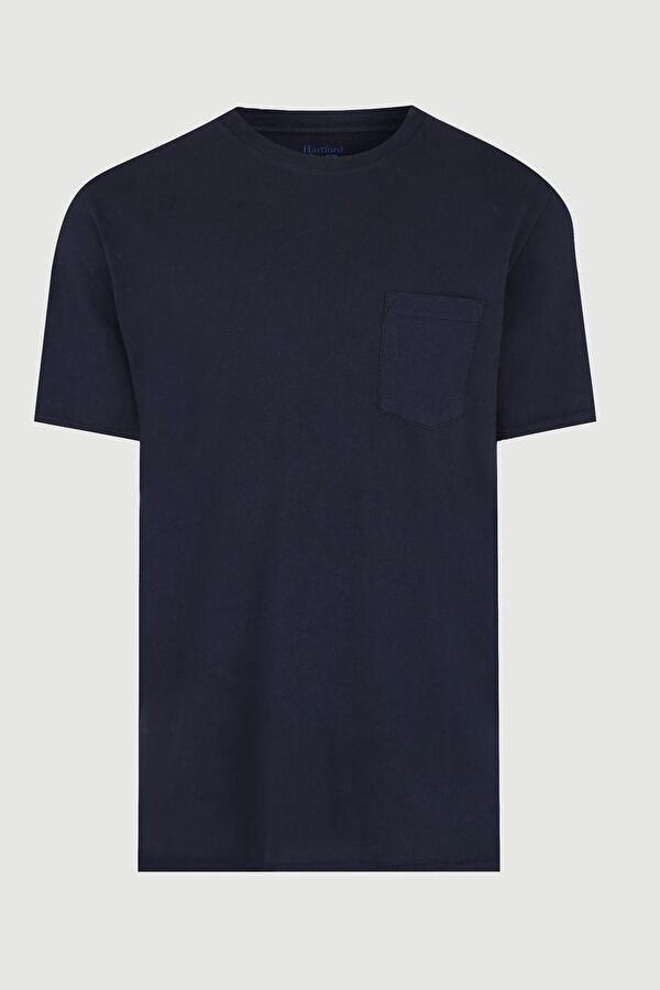 Lacivert Bisiklet Yaka T-Shirt 4