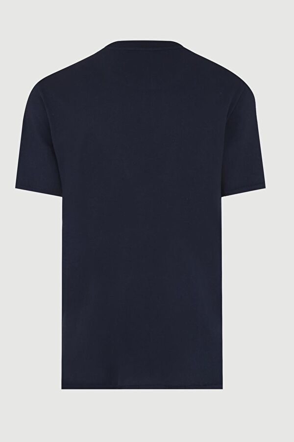 Lacivert Bisiklet Yaka T-Shirt 5