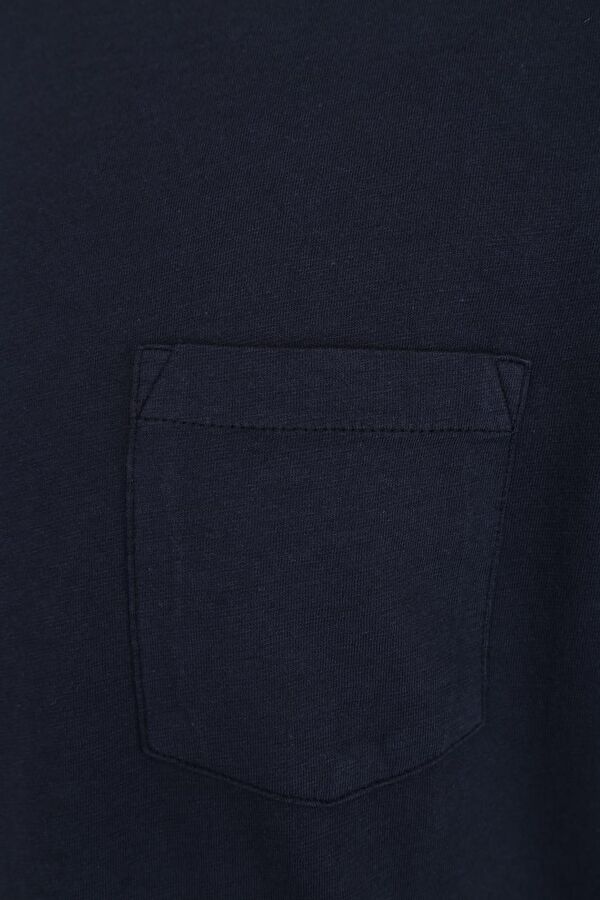 Lacivert Bisiklet Yaka T-Shirt 6