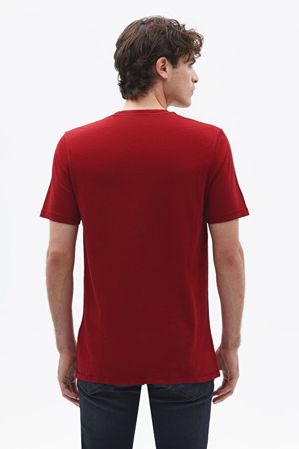 Kırmızı Bisiklet Yaka T-Shirt 2