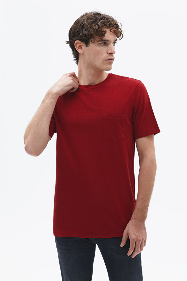 Kırmızı Bisiklet Yaka T-Shirt 3