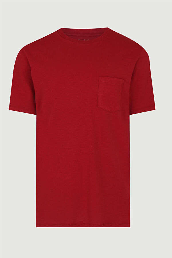 Kırmızı Bisiklet Yaka T-Shirt 4