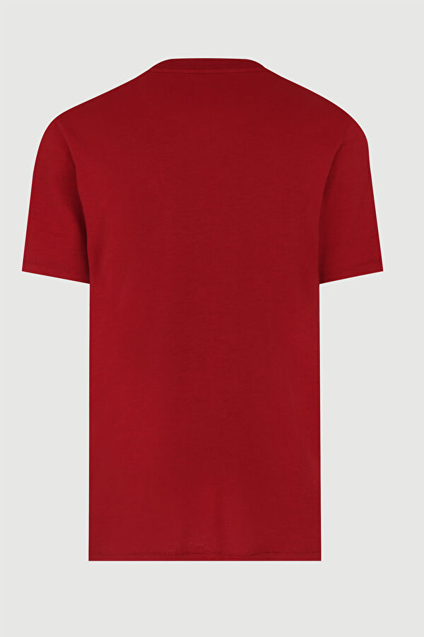 Kırmızı Bisiklet Yaka T-Shirt 5