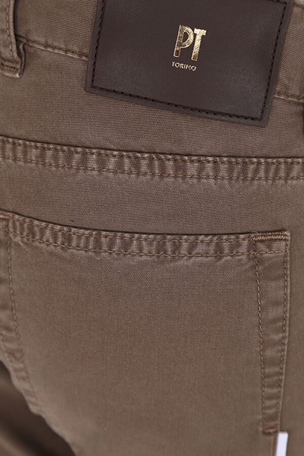Açık Kahve Dar Paça Jean Erkek Pantolon 4