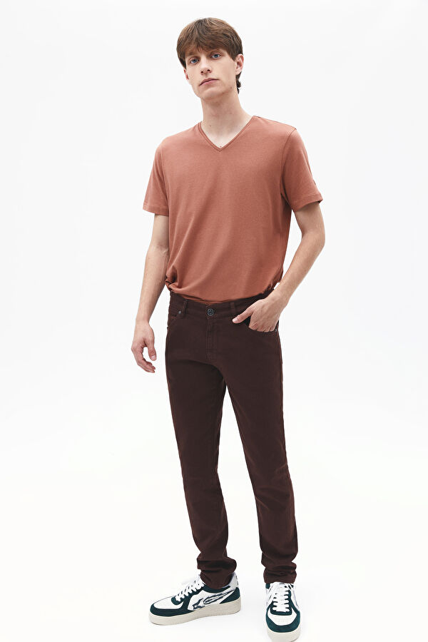 Kahve Skinny Jean Pantolon 3