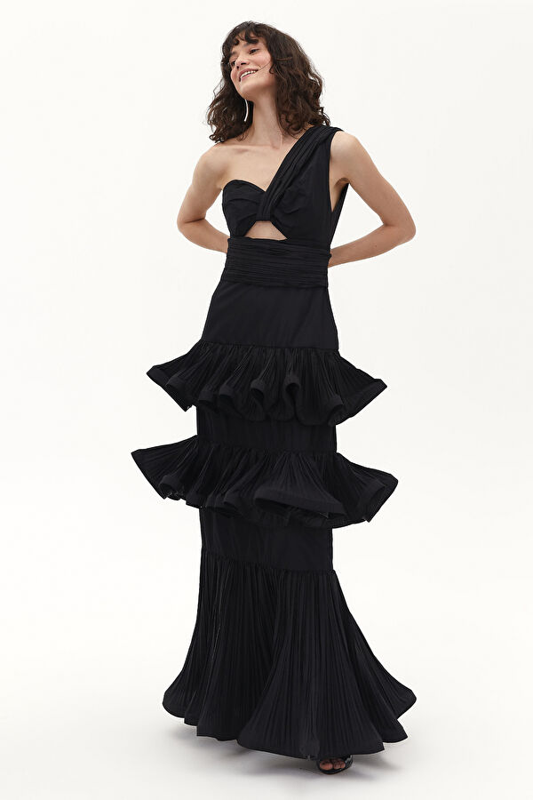 Siyah Maxi Elbise 4