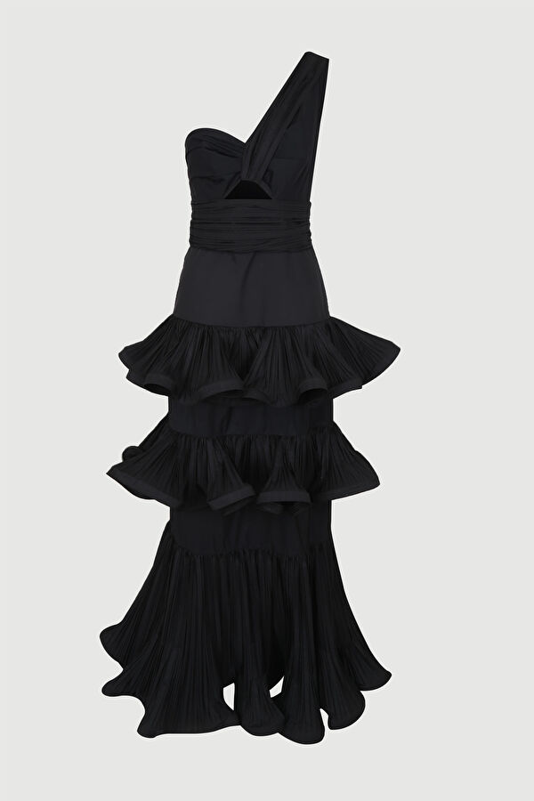 Siyah Maxi Elbise 5