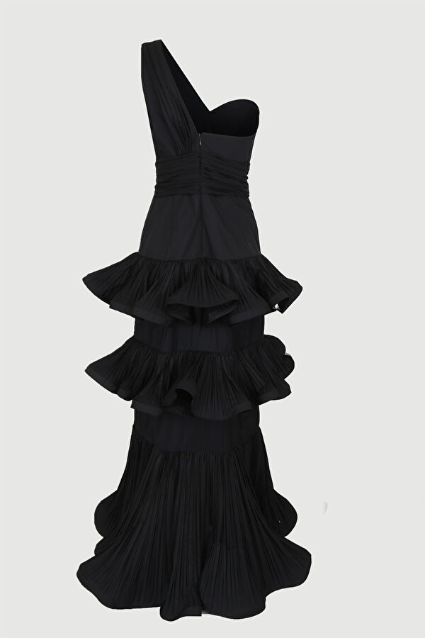 Siyah Maxi Elbise 6