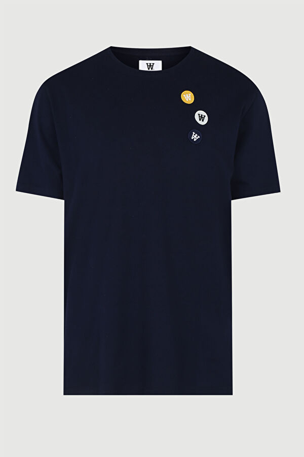 Lacivert Bisiklet Yaka T-Shirt