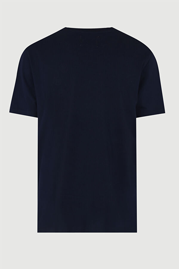Lacivert Bisiklet Yaka T-Shirt 2