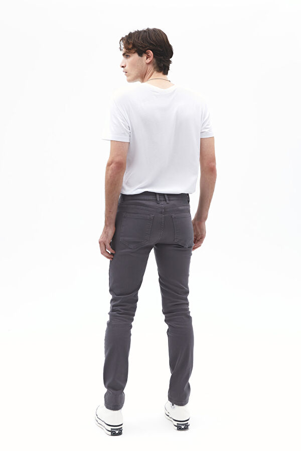 Gri Dar Paça Jean Pantolon 2