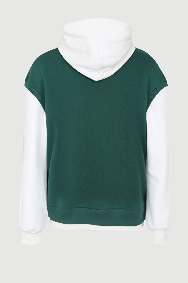 Yeşil Kapuşonlu Sweatshirt 5