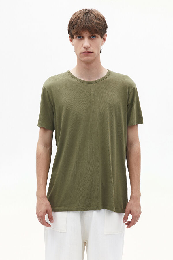 Yeşil Bisiklet Yaka T-Shirt