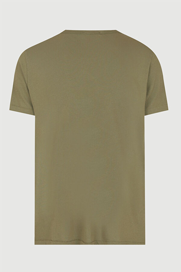 Yeşil Bisiklet Yaka T-Shirt 4