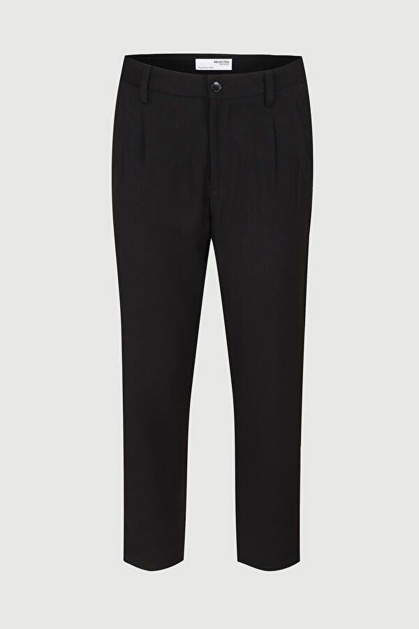 Tailored Siyah Boru Paça Pantolon