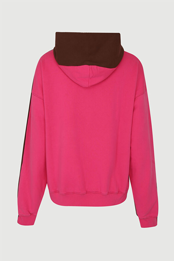 Kahve Oversize Kapuşonlu Sweatshirt 2