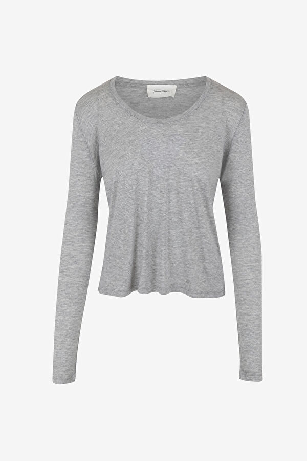 Açık Gri O Yaka Düz T-Shirt 4