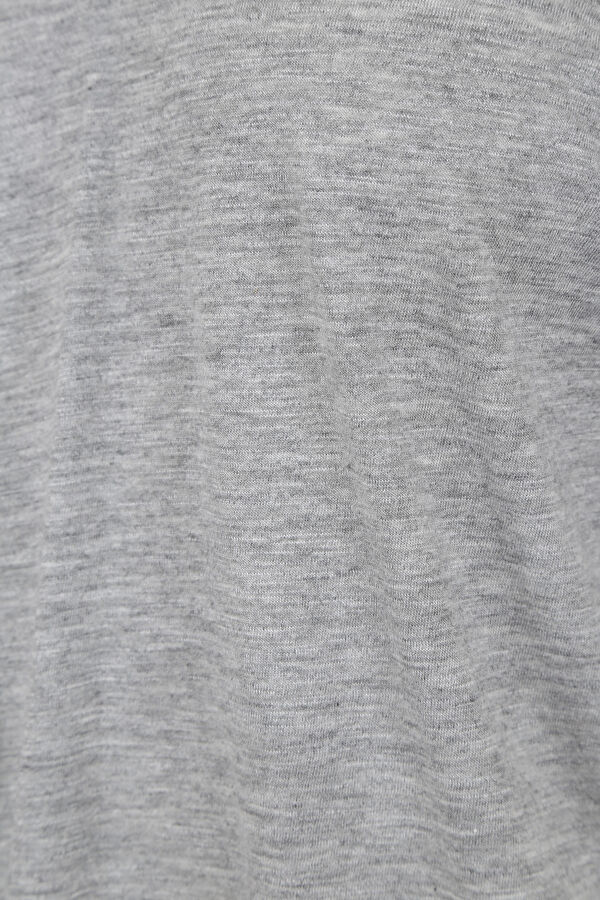 Açık Gri O Yaka Düz T-Shirt 6