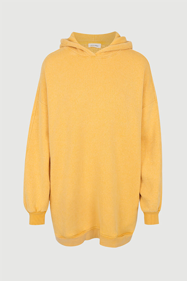 Turuncu Kapüşonlu Sweatshirt