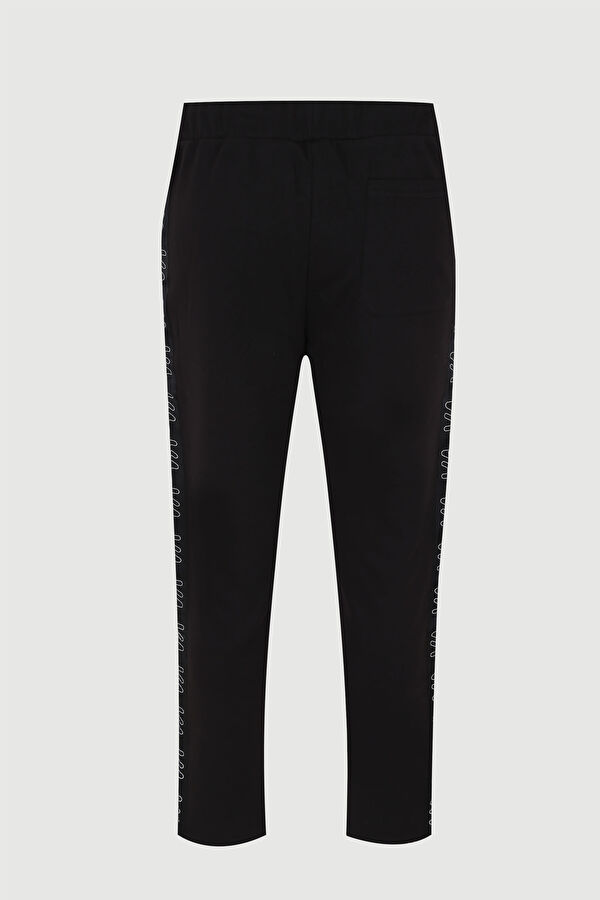 Siyah Boru Paça Spor Pantolon 5