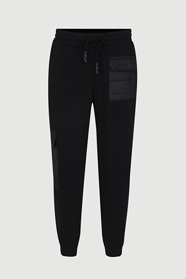 Siyah Dar Paça Spor Pantolon