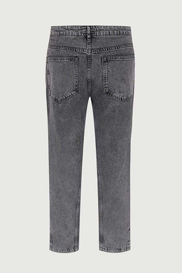 Gri Boru Paça Jean Pantolon 5