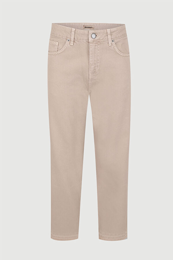 Bej Boru Paça Jean Erkek Pantolon 5