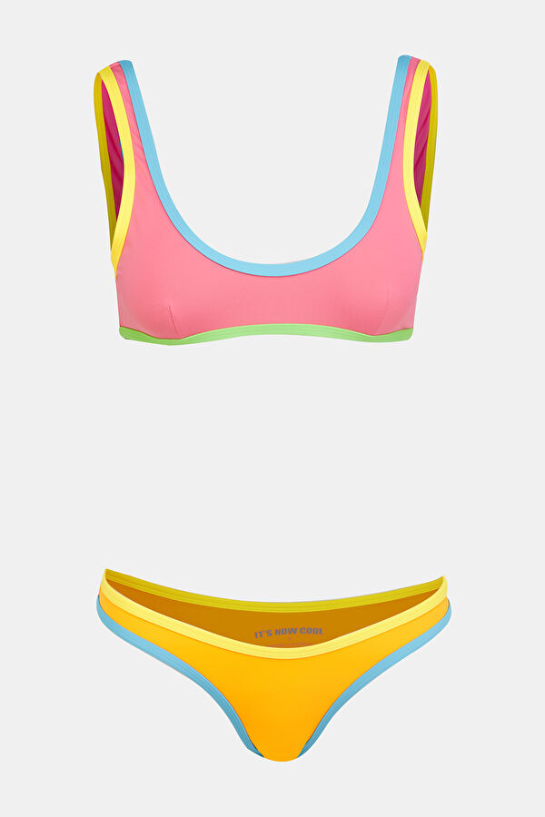 Desenli Askılı Bikini