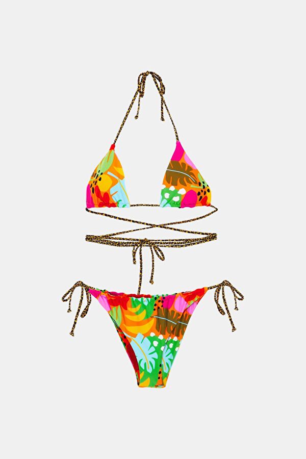Çok Renkli Desenli Bikini