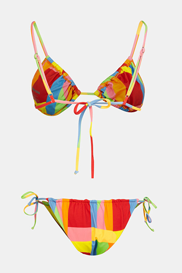 Desenli Askılı Bikini 2