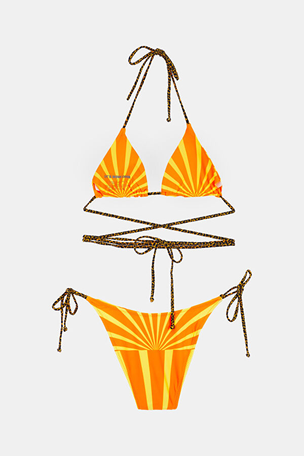 THE LONG TRI TOP + THE 90'S TIE UP PANT, Orange, Yellow, L 2