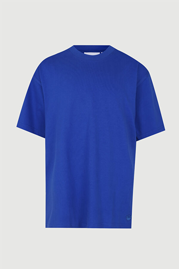 Relax Kalıp Lacivert Bisiklet Yaka T-Shirt