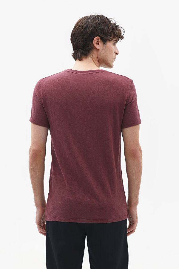 Bordo Bisiklet Yaka T-Shirt 3