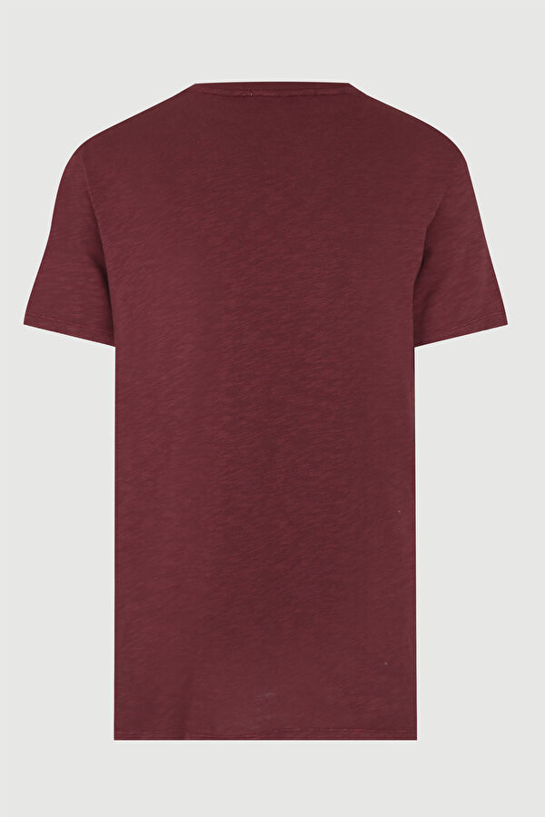 Bordo Bisiklet Yaka T-Shirt 5