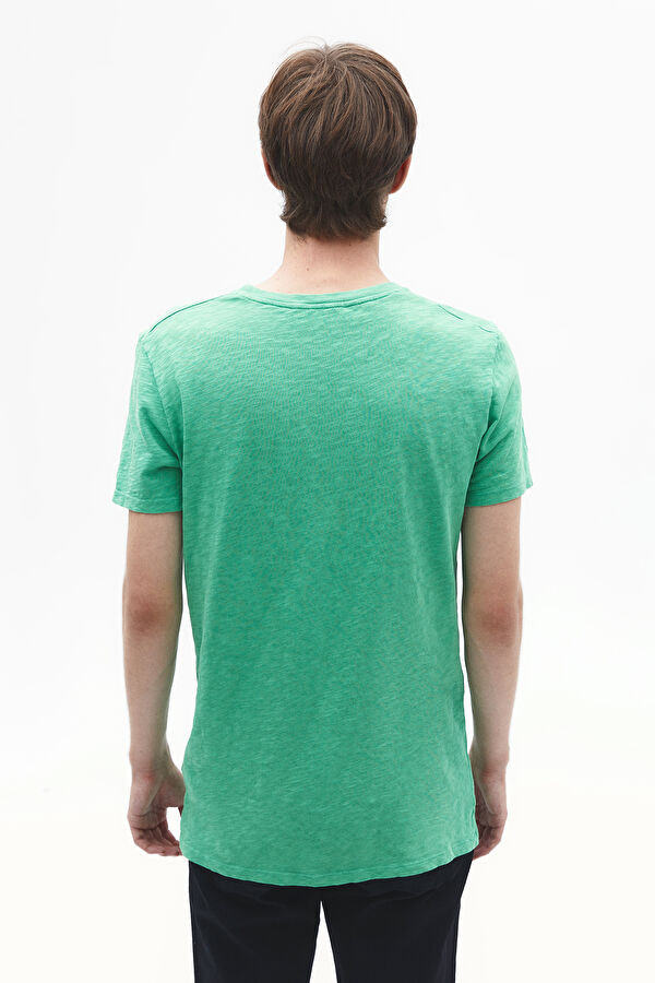 Yeşil Bisiklet Yaka T-Shirt 4