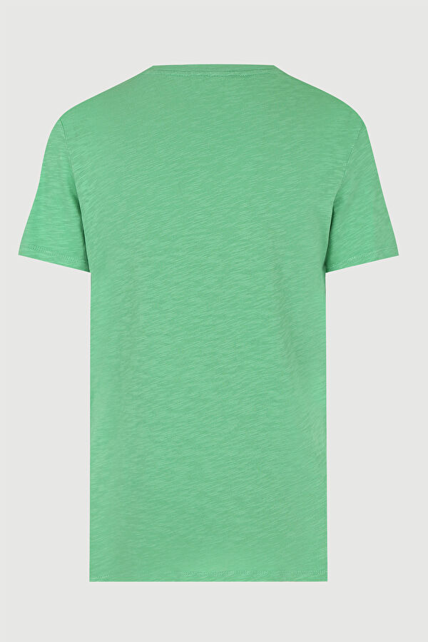 Yeşil Bisiklet Yaka T-Shirt 6