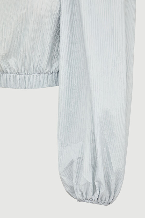 Light Blue Long-Sleeved Women's Blouse 4