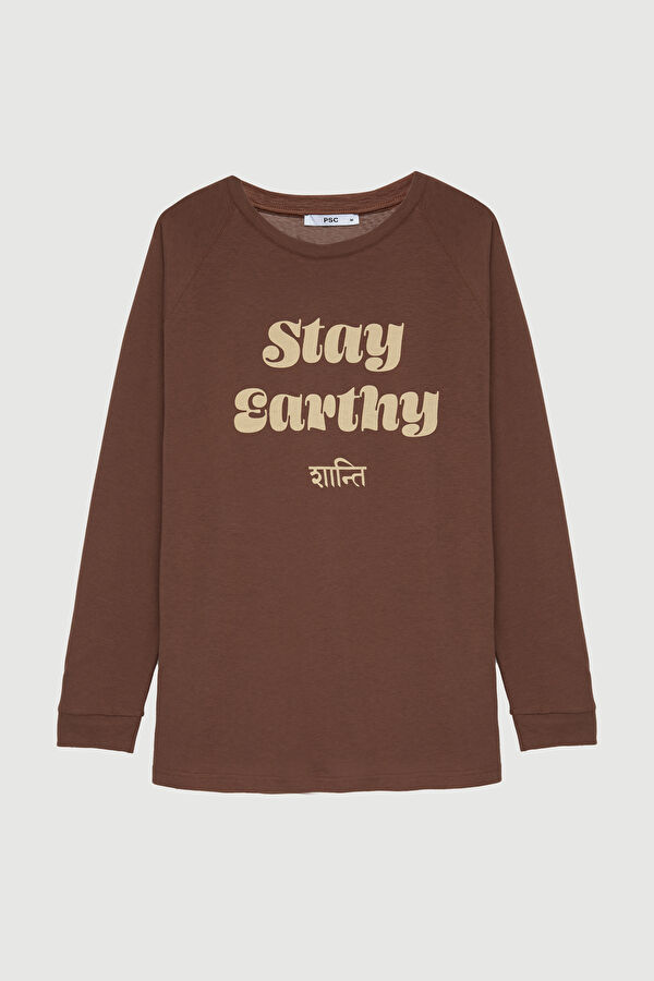 Stay Earthy Uzun Kollu T-Shirt 4