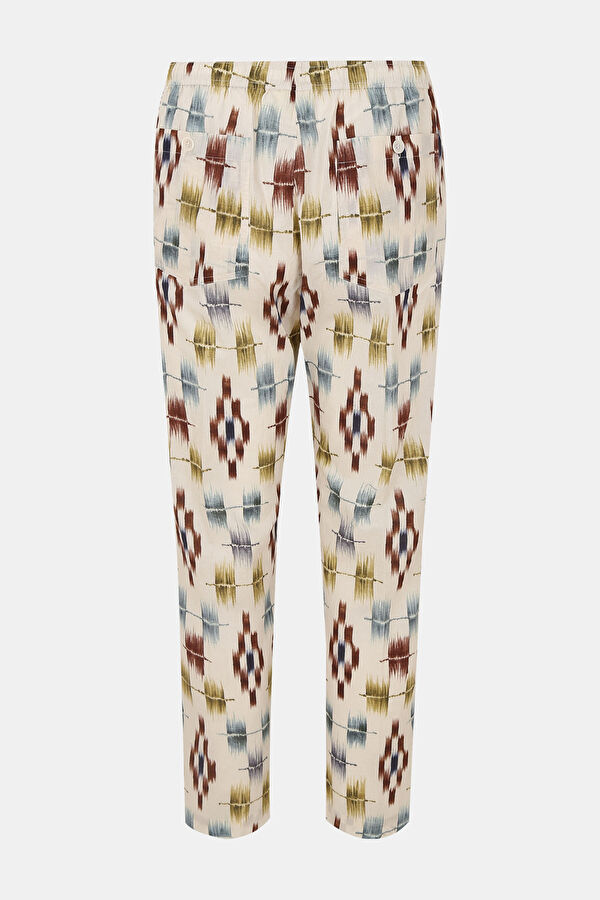 Ekru Boru Paça Pantolon 2