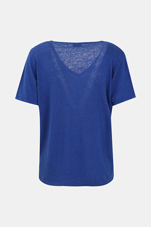 Koyu Mavi V Yaka T-Shirt 2