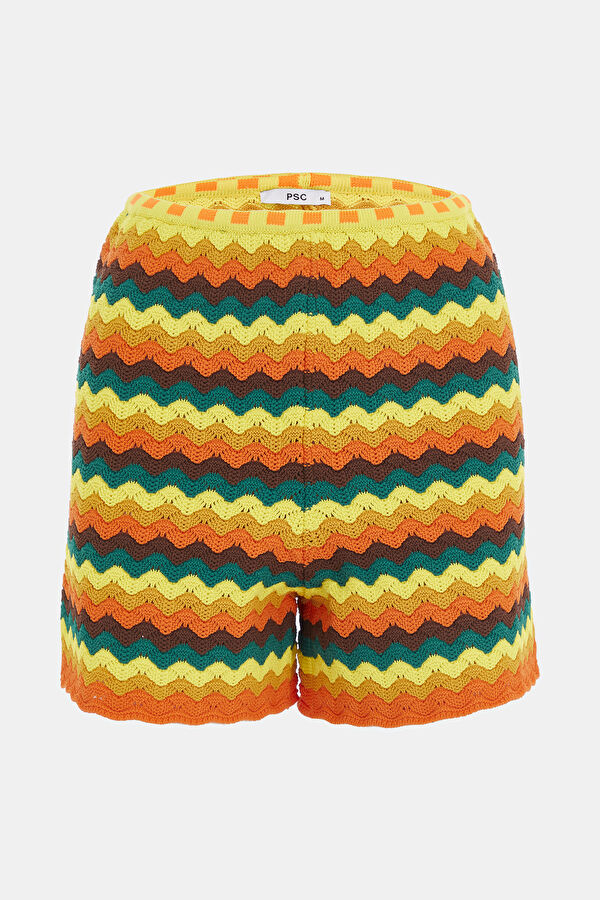 Yellow Knit Şort