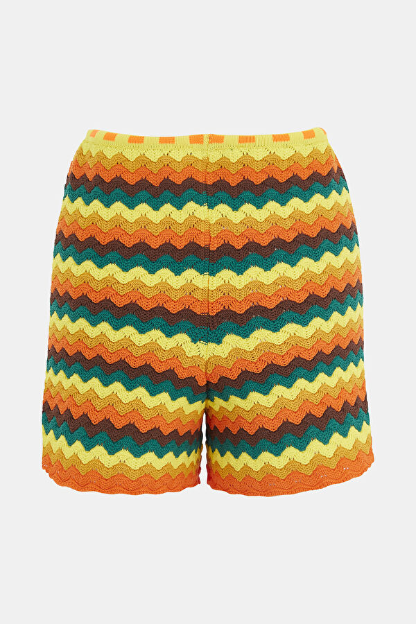 Yellow Knit Şort 2