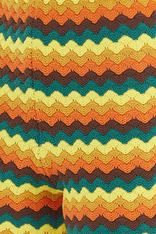 Yellow Knit Şort 3